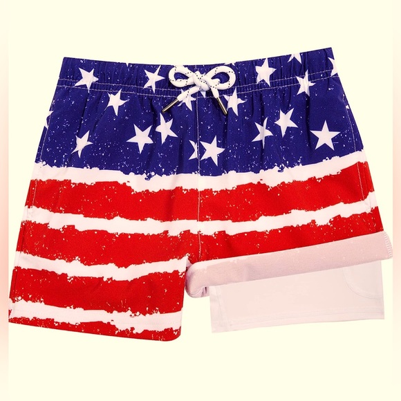New Toddler Boys Swim Trunks with compression boxer brief lined. Size 7Y - Picture 5 of 15